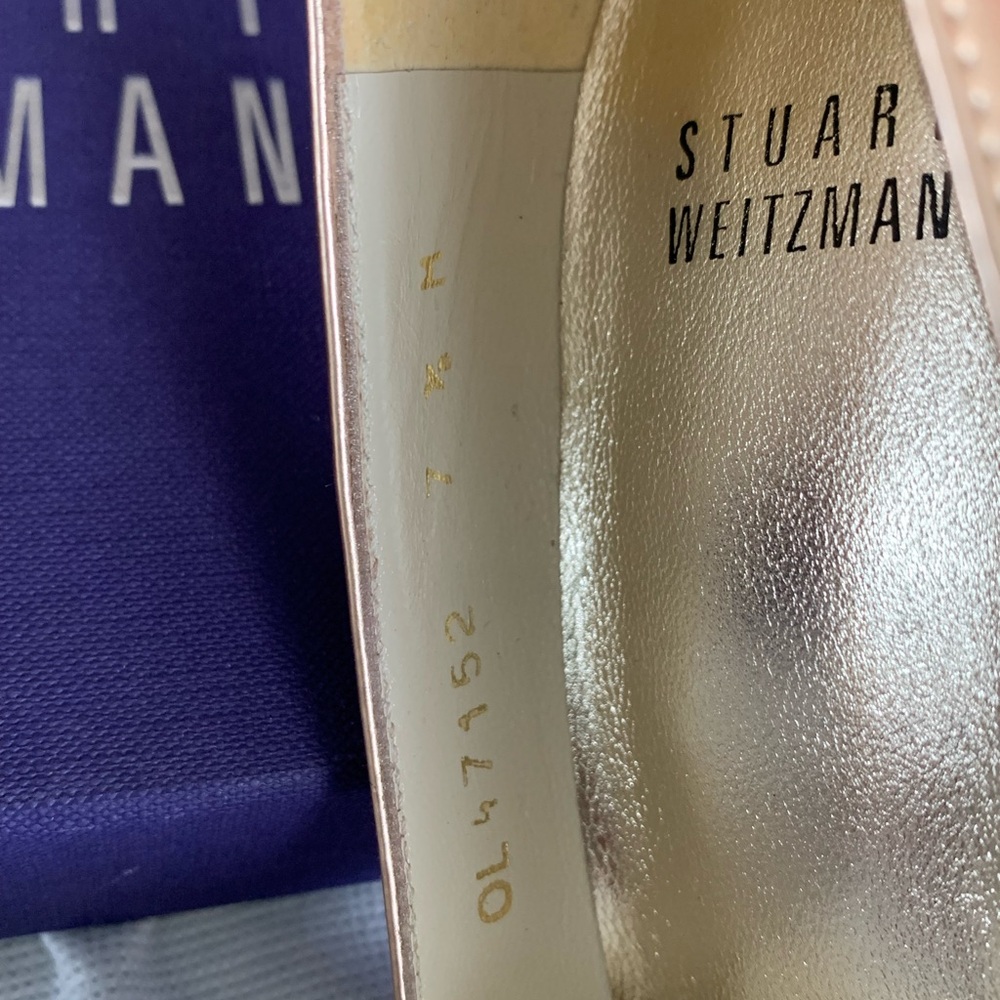 Stuart Weitzman Women's Rose Gold Leather Pumps - Picture 7 of 16